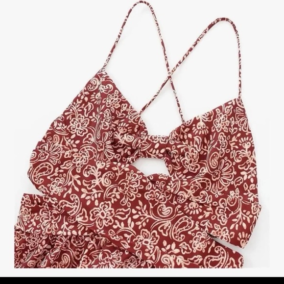 NWT Zara Cut Out Floral Printed Midi/Maxi Dress
size XL - Picture 4 of 12